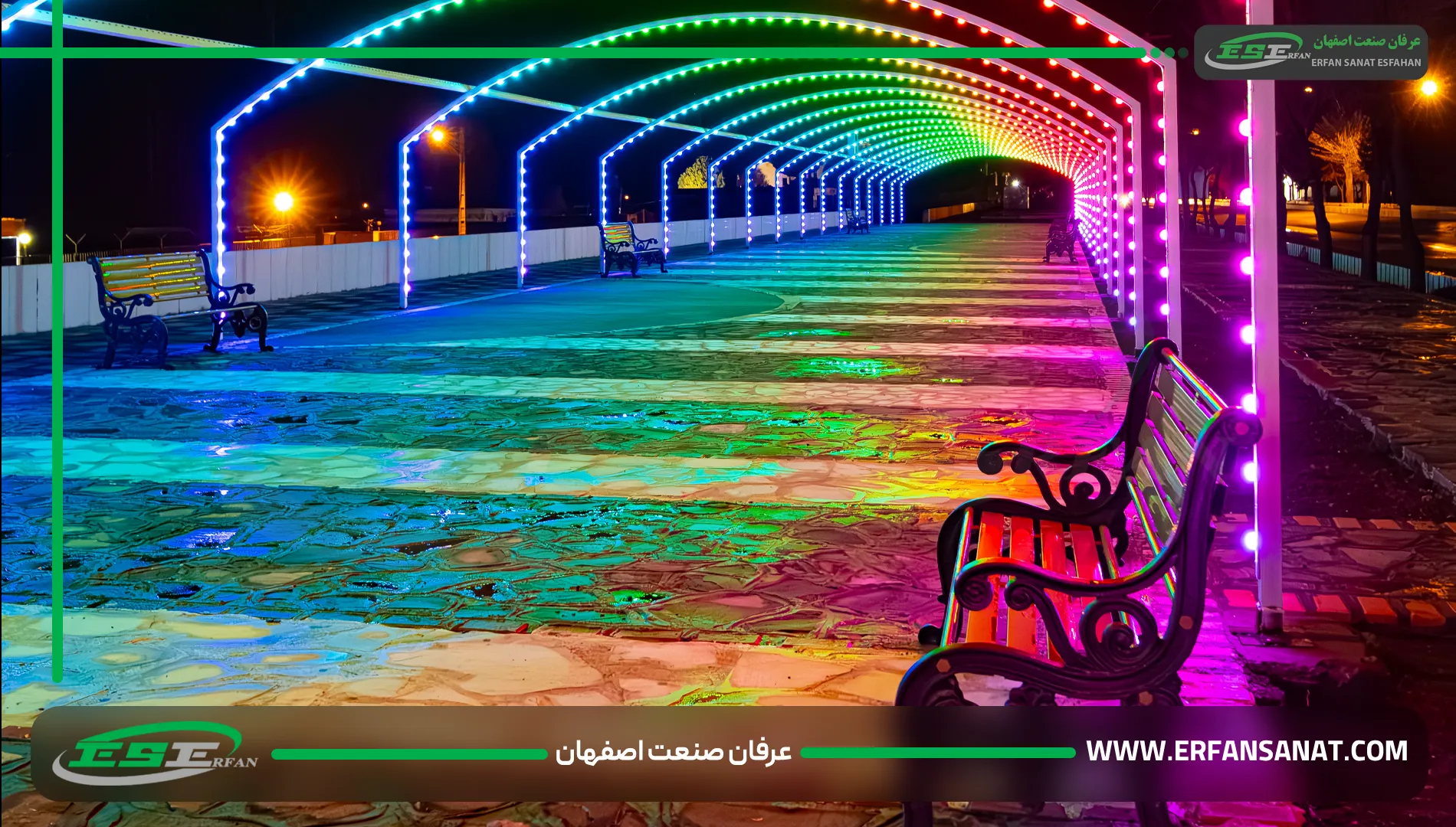 هياكل ألمنيوم PLT في إنشاء نفق الإضاءة في كرمان