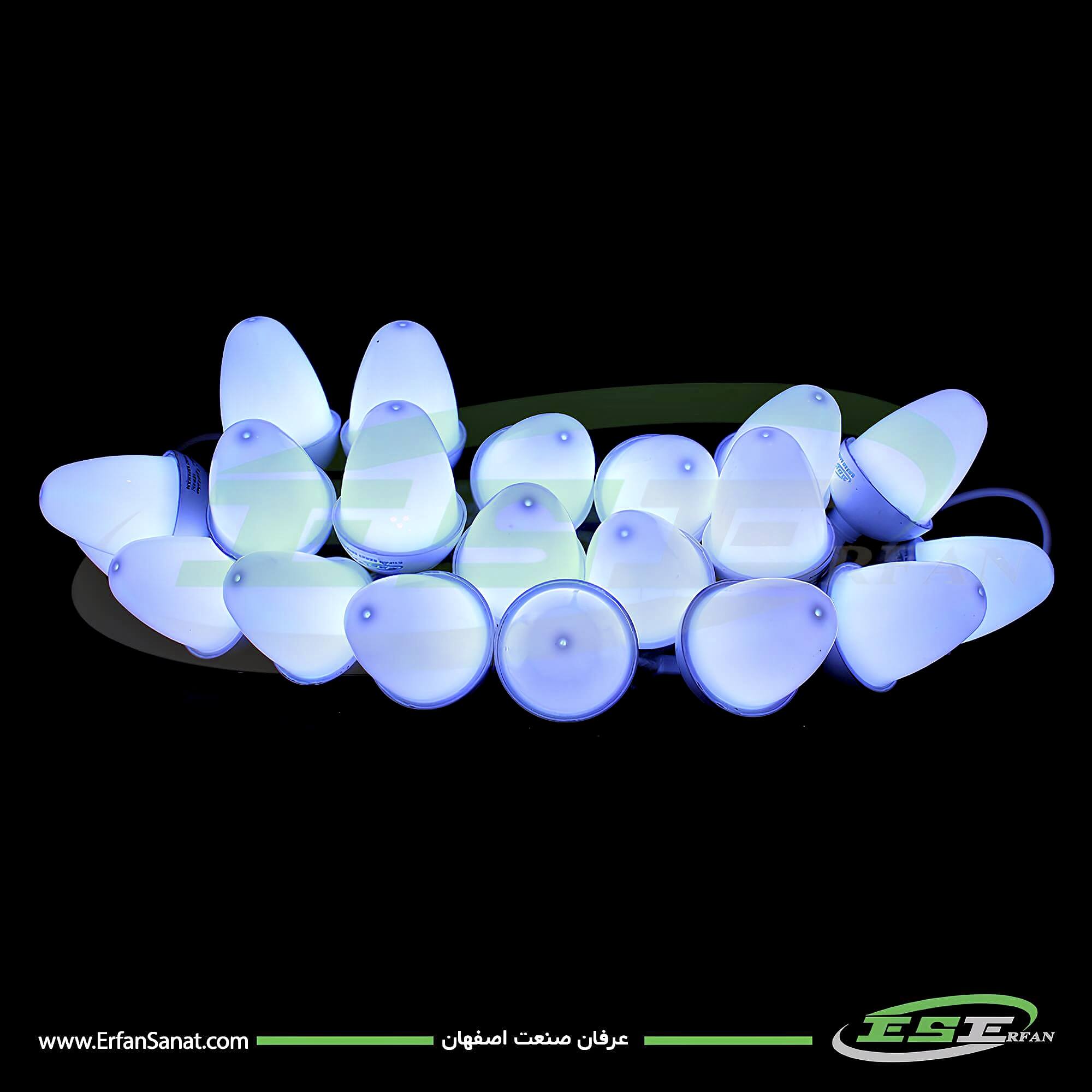 ریسه بلوطی تک رنگ آبی روشن