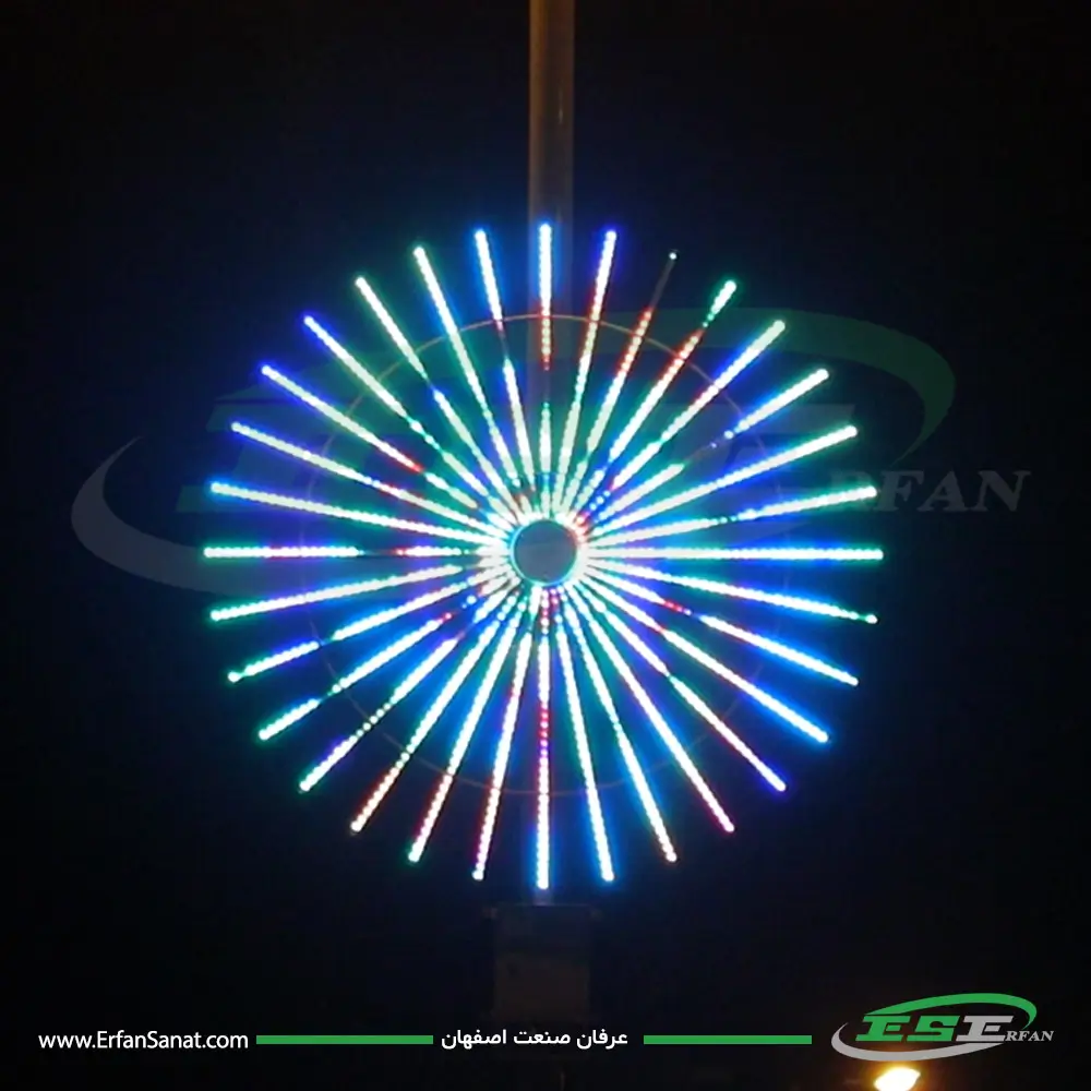 Various effects on the 32-blade Sun Display
