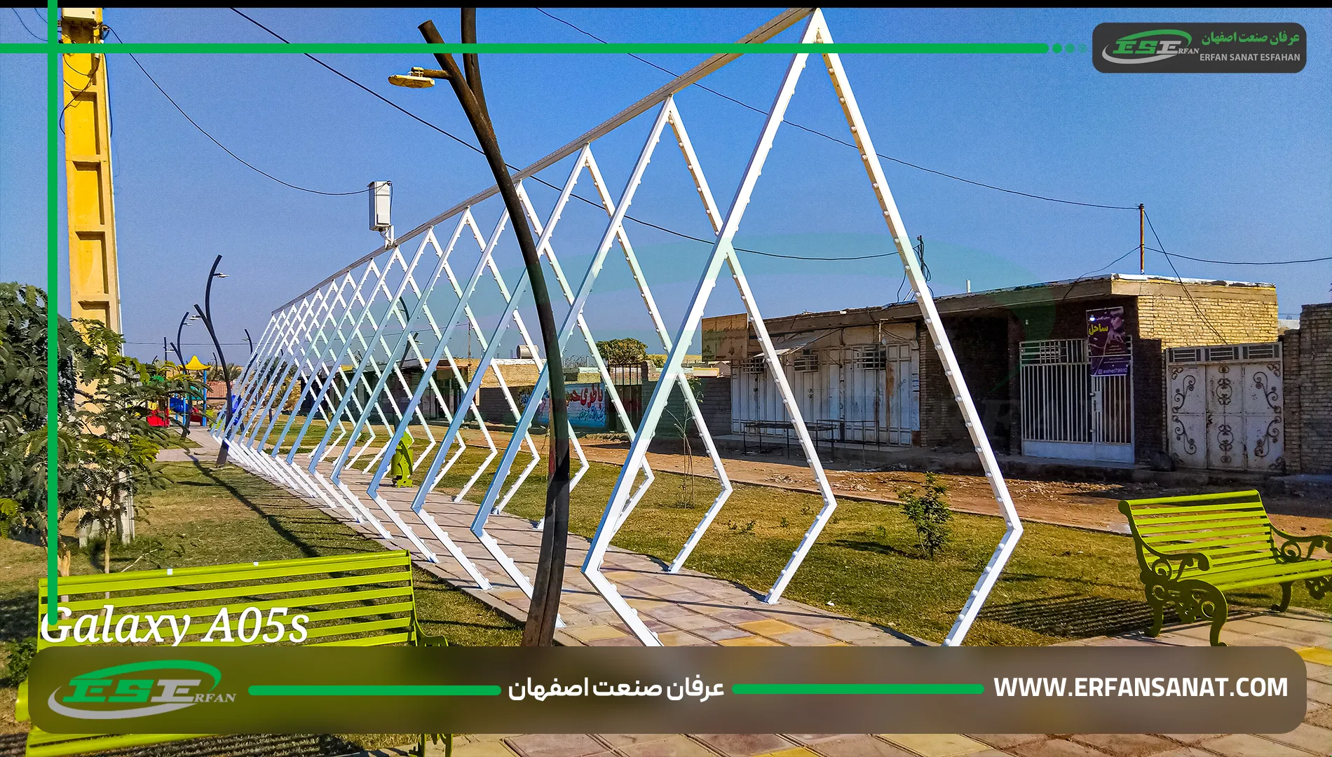 Urban element of the full-color light tunnel in Khuzestan with diamond design