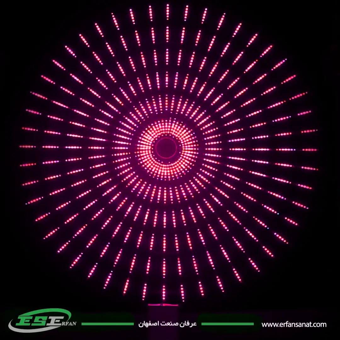 A luminous sun-shaped installation for urban beautification and smart lighting.