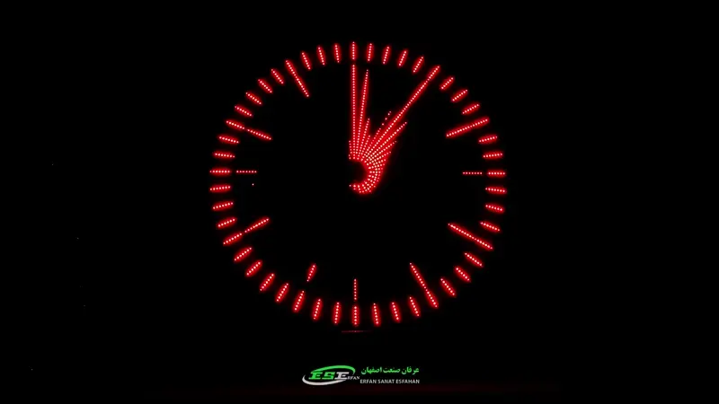 خورشید نما 48 پره در حال نمایش ساعت