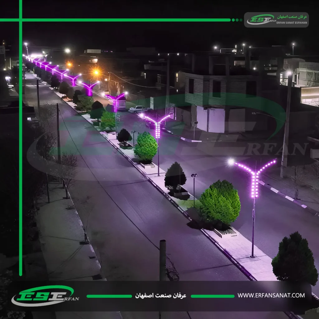 نورپردازی تیر چراغ برق