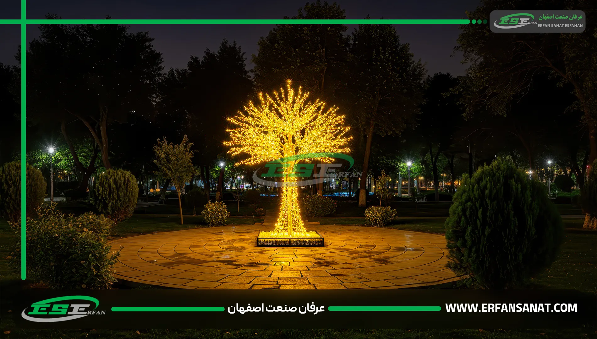 در خت نورانی دلسا برای نورپردازی شهری